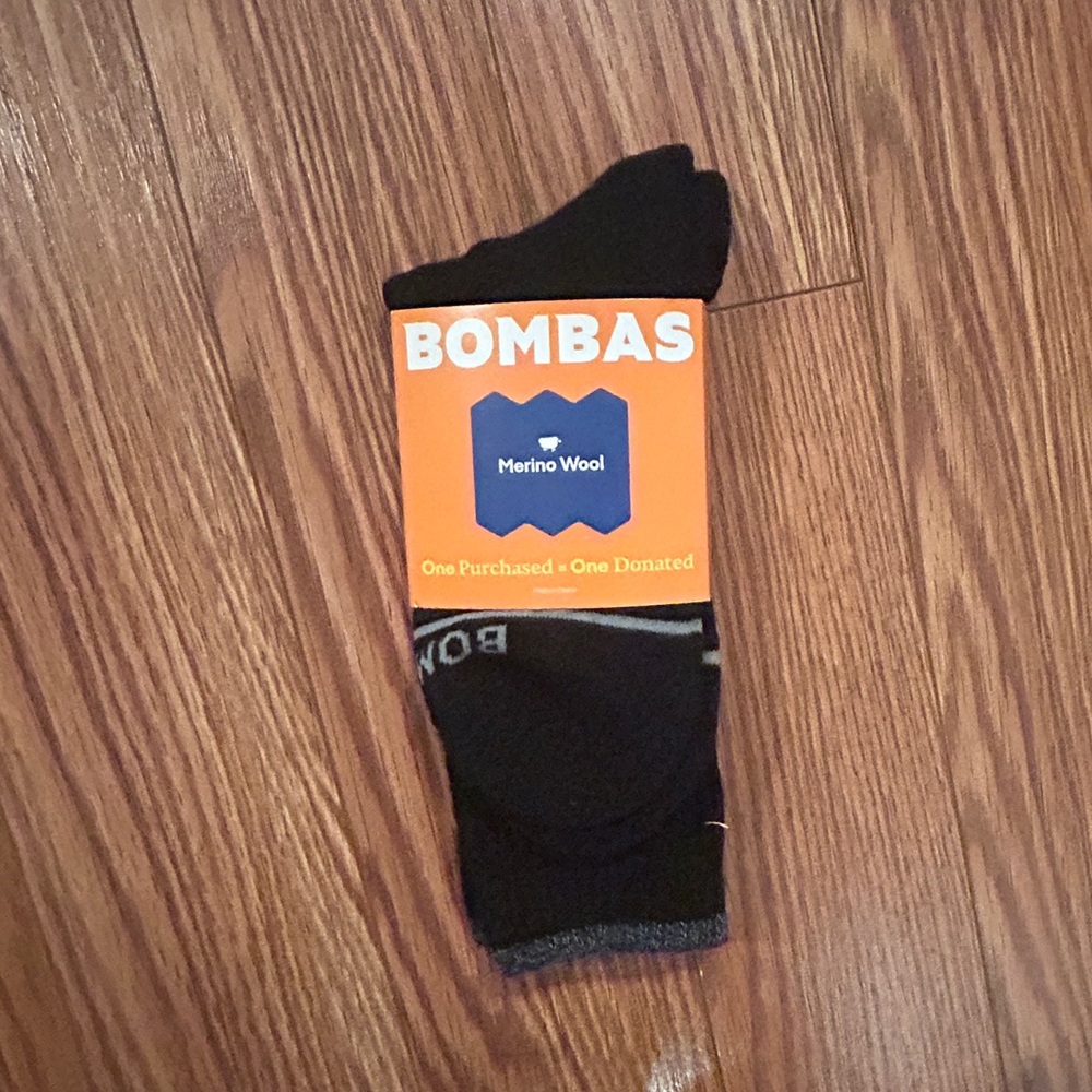 Bombas Black Merino Wool Calf Socks